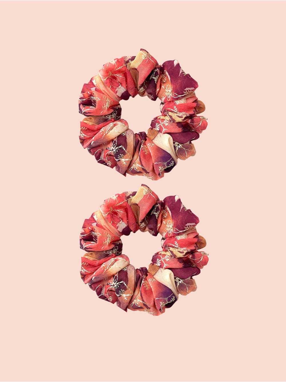 Floral Patterned Scrunchie Set - Picture 3 of 9